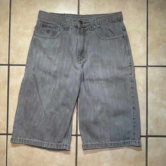 Vintage Y2K Rocawear Gray Denim Jean Shorts Jorts Men’s Size 34 Hip Hop Skater - Picture 1 of 9